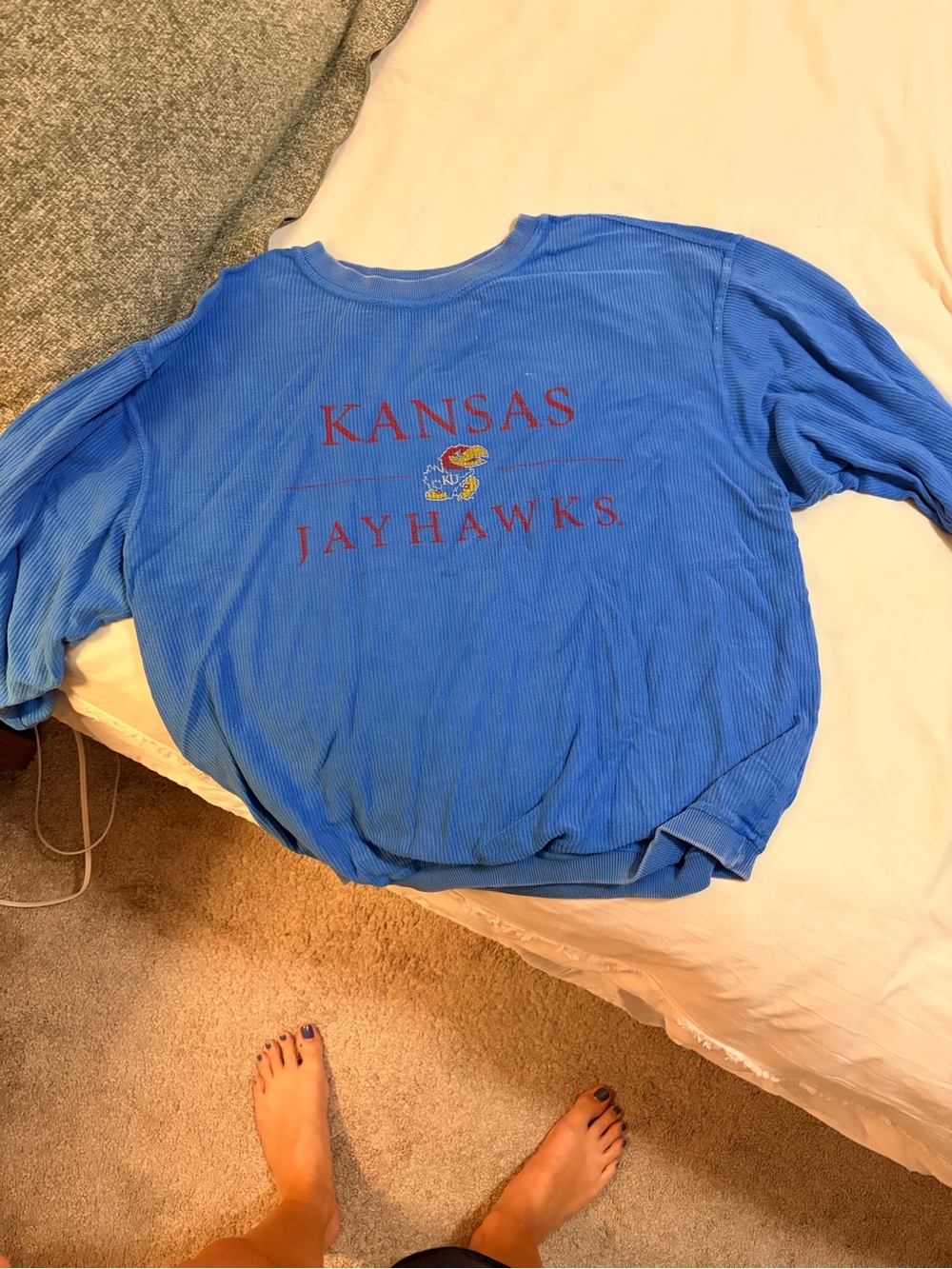 Kansas Jayhawks Blue Long Sleeve Top